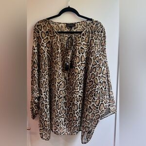 Lane Bryant Animal Print Tunic Blouse
